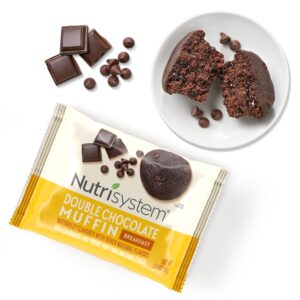 nutrisystem® double chocolate breakfast muffins pack, helps support weight loss - 16 count