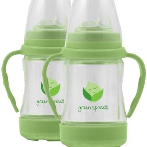 Sip 'n Straw Glass Cup, Light Lime 1 Count by Green Sprouts (Pack of 2)2