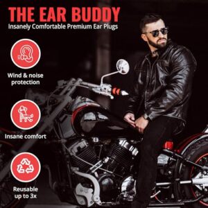 The Ear Buddy Premium Soft Foam Ear Plugs for Sleeping Noise Cancelling, Hearing Protection Earplugs for Shooting Range, Concerts, Work & Travel, Noise Reduction Rating 32 Decibels, 50 Pairs