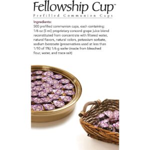 Broadman Church Supplies Pre-filled Communion Fellowship Cup, Juice and Wafer Set, 500 Count