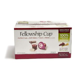 Broadman Church Supplies Pre-filled Communion Fellowship Cup, Juice and Wafer Set, 500 Count