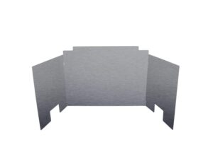 rh peterson co. contemporary three panel satin stainless steel fyreback - 18 inch