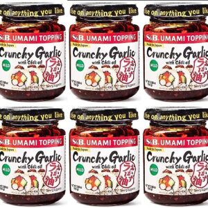 S&B Chili Oil with Crunchy Garlic, 3.9 Ounce (Pack of 6)