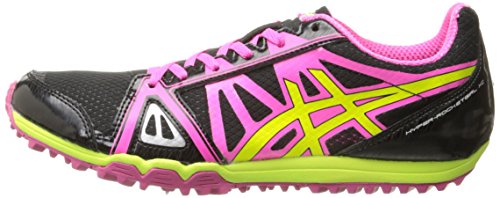 ASICS Women's Hyper Rocketgirl XC Spike Shoe, Black/Hot Pink/Flash Yellow, 11 M US