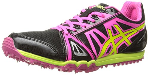 ASICS Women's Hyper Rocketgirl XC Spike Shoe, Black/Hot Pink/Flash Yellow, 11 M US