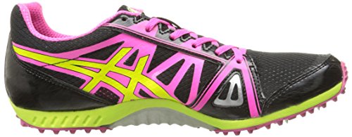 ASICS Women's Hyper Rocketgirl XC Spike Shoe, Black/Hot Pink/Flash Yellow, 11 M US