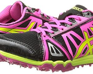 ASICS Women's Hyper Rocketgirl XC Spike Shoe, Black/Hot Pink/Flash Yellow, 11 M US