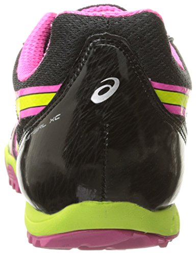 ASICS Women's Hyper Rocketgirl XC Spike Shoe, Black/Hot Pink/Flash Yellow, 11 M US