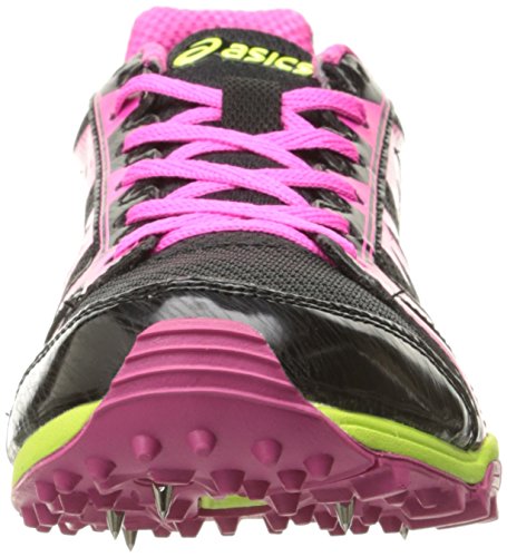 ASICS Women's Hyper Rocketgirl XC Spike Shoe, Black/Hot Pink/Flash Yellow, 11 M US