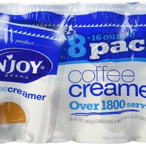 N'Joy 827783 Non-Dairy Coffee Creamer, 16 oz Canister, 8/Carton