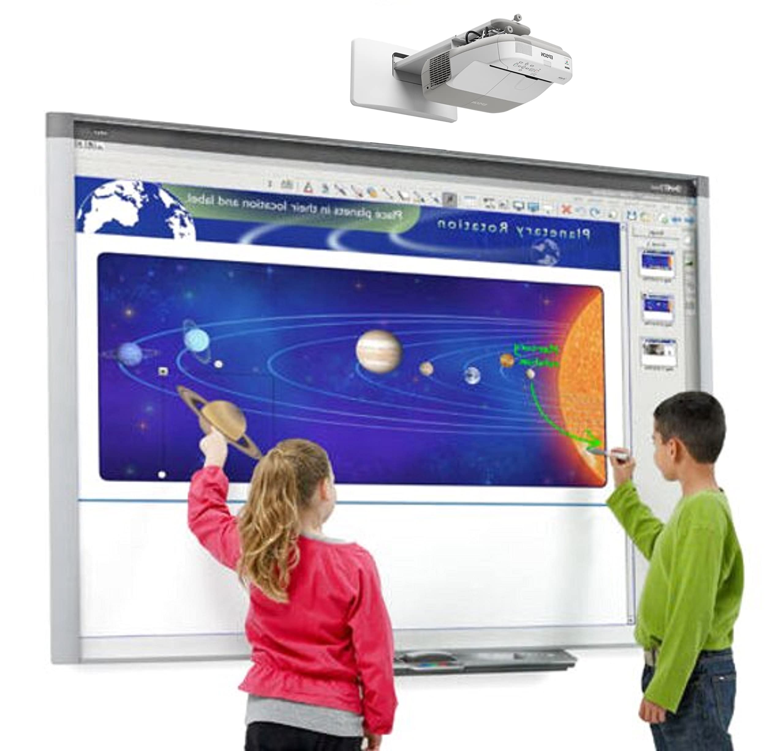 INTERACTIVE SMART BOARD SBX885 WITH SHORT THROW PROJECTOR BUNDLE