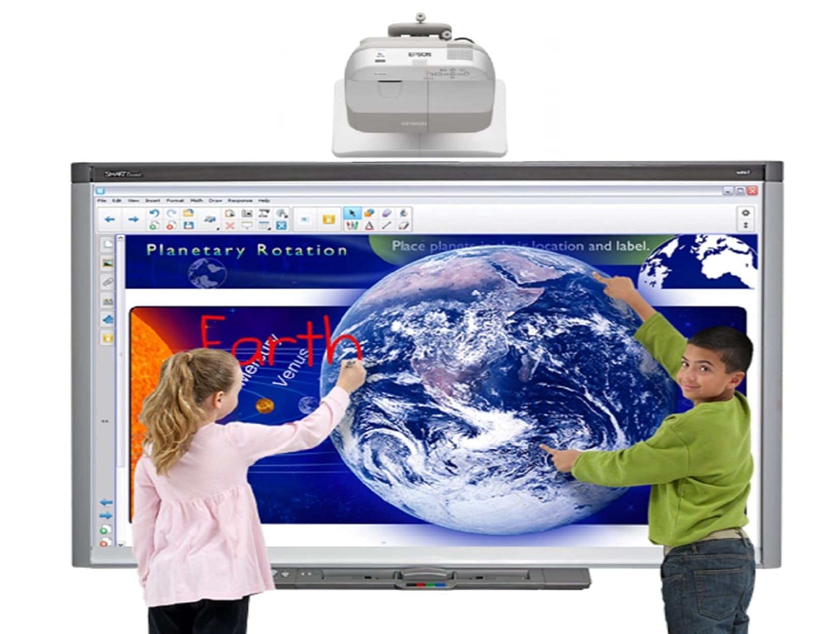 INTERACTIVE SMART BOARD SBX885 WITH SHORT THROW PROJECTOR BUNDLE