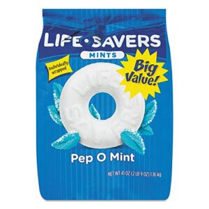 lifesavers 22733 hard candy, pep-o-mint, 41 oz bag
