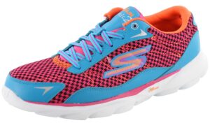 skechers womens' gorun sonic 2 running shoes blue/hot pink