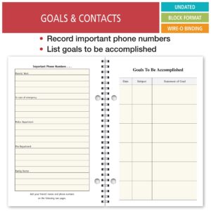 Student Planner Daily Format for Elementary School (S85-Red) 5.5 x 8.5