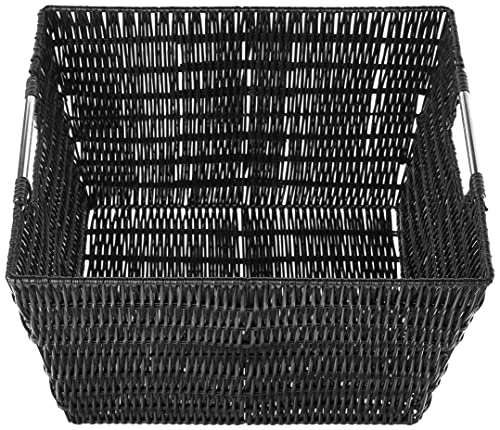 Whitmor Black Rattique Storage Tote