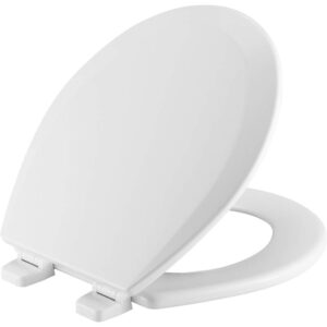 bemis 500ttt 000 toilet seat will never loosen and provide the perfect fit, round, white