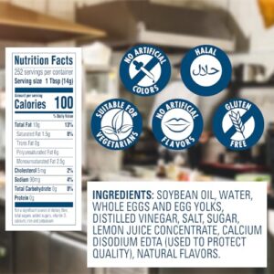 Hellmann's Real Mayonnaise Jar, Condiment for Sandwiches, Salads, Mayo Made with 100% Cage Free Eggs, Gluten Free 1 gallon 128 oz, Pack of 1