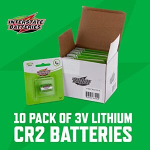 Interstate Batteries CR2 Lithium 3V Battery (10-Pack) 3 Volt 800 mAH Lithium CR2 (PHO0210A) Cameras, Camcorders, Chargers, Flashlights