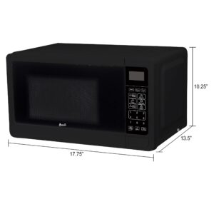 Avanti MT7V1B Microwave Oven 700-Watts Compact with 6 Pre Cooking Settings, Speed Defrost, Electronic Control Panel and Glass Turntable, Black