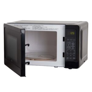 Avanti MT7V1B Microwave Oven 700-Watts Compact with 6 Pre Cooking Settings, Speed Defrost, Electronic Control Panel and Glass Turntable, Black