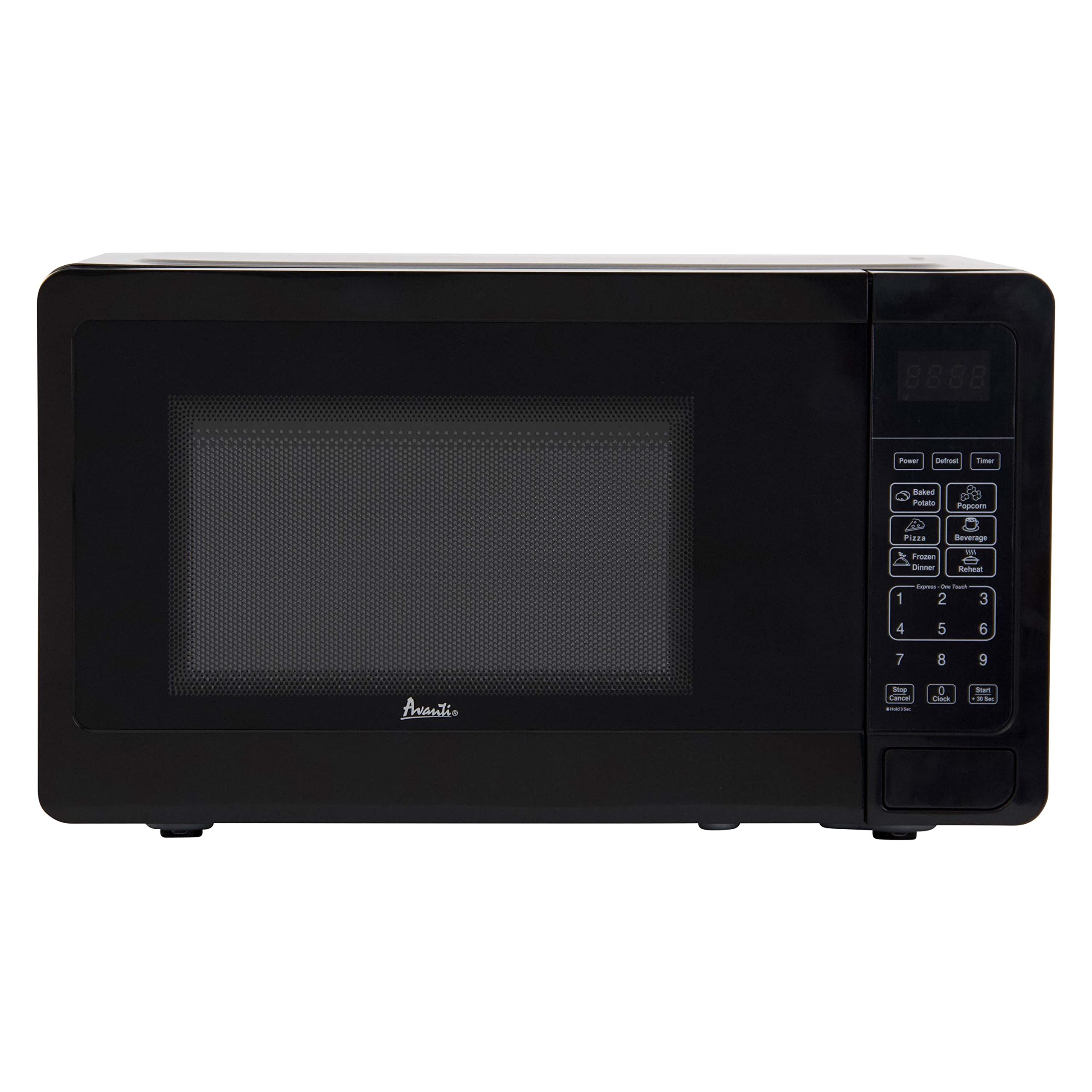 Avanti MT7V1B Microwave Oven 700-Watts Compact with 6 Pre Cooking Settings, Speed Defrost, Electronic Control Panel and Glass Turntable, Black