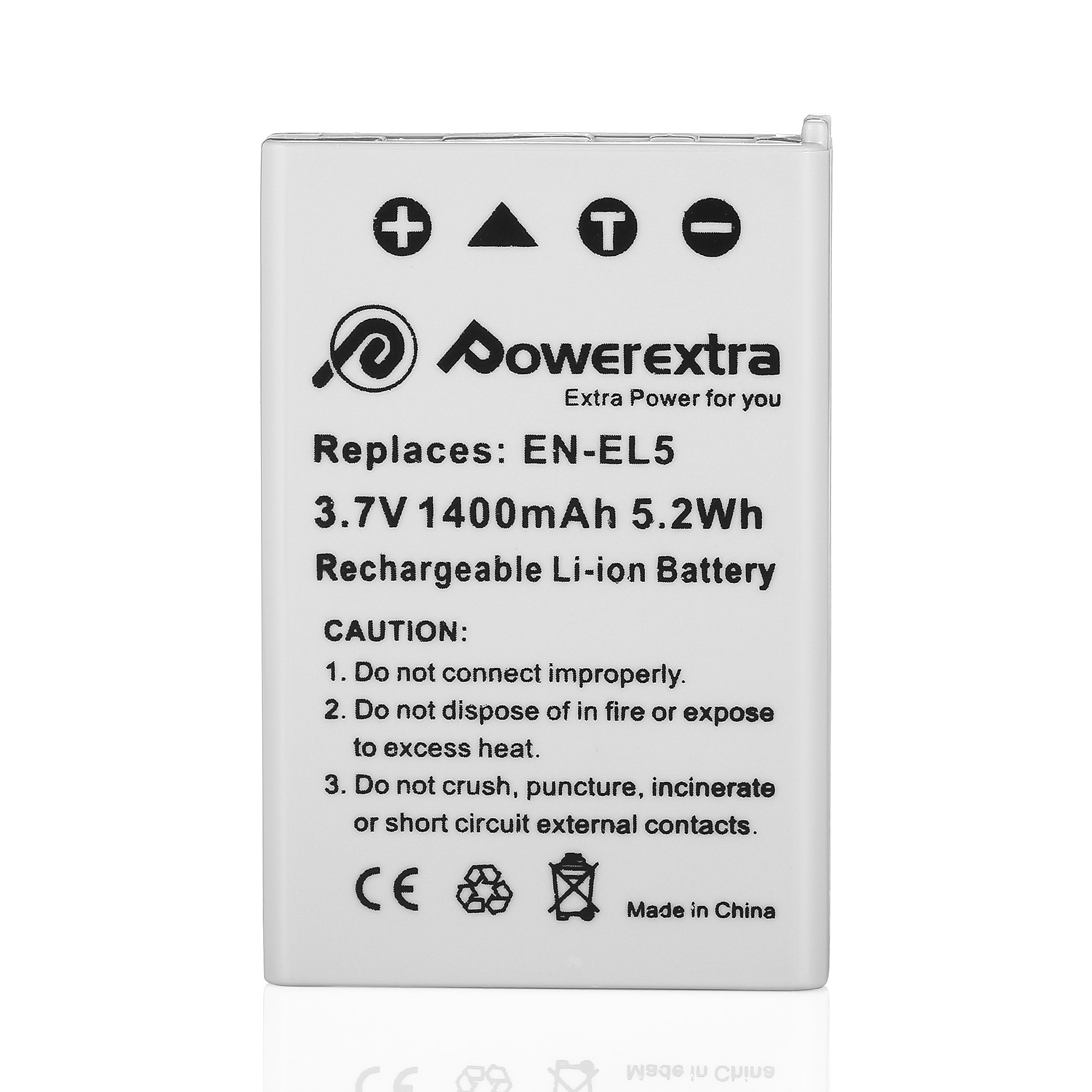 Powerextra 2 x EN-EL5 Replacement Nikon Battery Compatible with Nikon CoolPix 3700, 4200, 5200, 5900, 7900, P3, P4, P80, P90, P100, P500, P510, P520, P530, P5000, P5100, P6000, S10