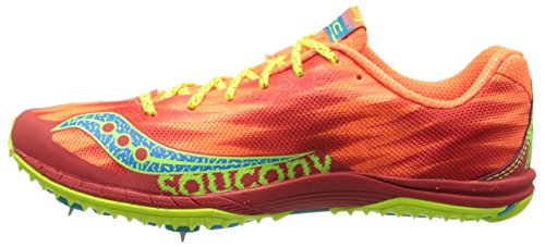 Saucony Women's Kilkenny XC5 Flat W, Vizi Orange/Citron, 9.5 M US