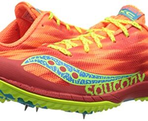 Saucony Women's Kilkenny XC5 Flat W, Vizi Orange/Citron, 9.5 M US