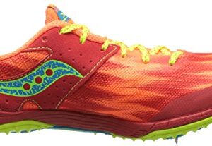 Saucony Women's Kilkenny XC5 Flat W, Vizi Orange/Citron, 9.5 M US