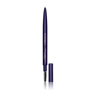 kimiko fine eyebrow pencil automatique - coffee (twist up pencil, long wear formula, comes with covered brush for natural looking brows)
