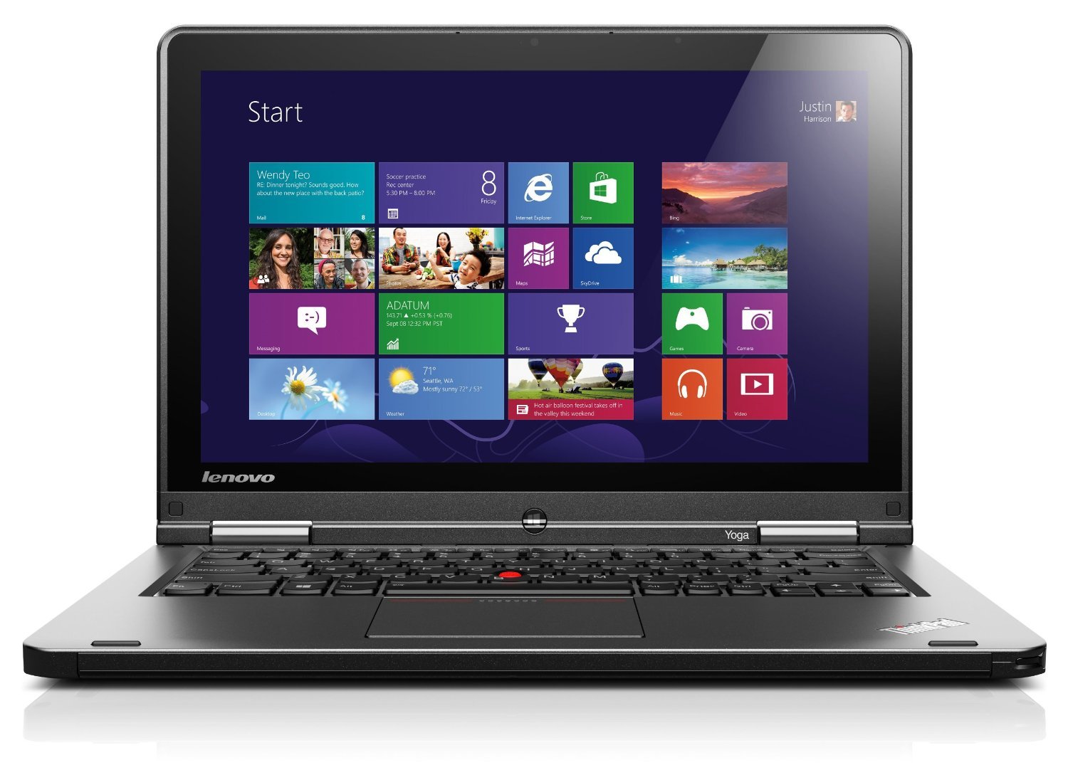 Lenovo Thinkpad S1 Yoga Convertible Touchscreen Ultrabook - Core i5-4300U, 8GB RAM, 180GB Solid State Drive, Windows 8.1 Professional, WiFi AC, 8 Cell Battery