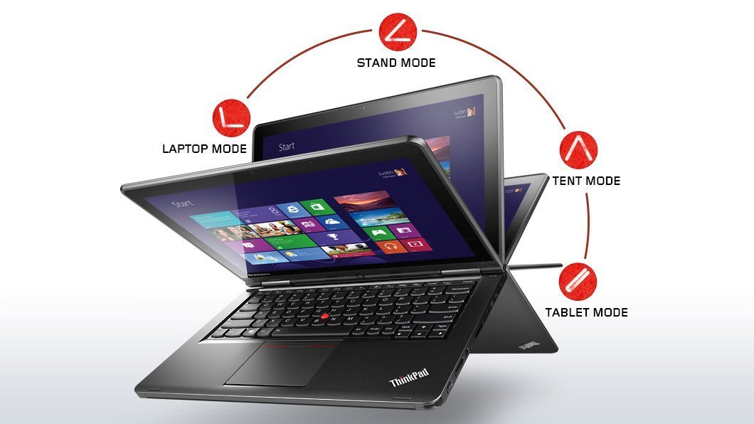 Lenovo Thinkpad S1 Yoga Convertible Touchscreen Ultrabook - Core i5-4300U, 8GB RAM, 180GB Solid State Drive, Windows 8.1 Professional, WiFi AC, 8 Cell Battery