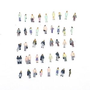 1:200 scale z gauge model painted figure people for street train layout (pack of 100)