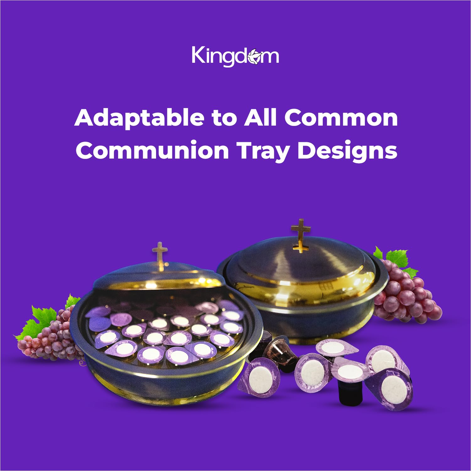 Kingdom Prefilled Communion Cups with Wafers - 30 Count