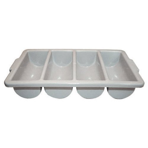 Winco PL-4B 4-Compartment Cutlery Bin, Set of 6