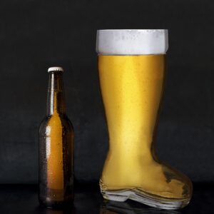 MyGift 2 Liter Das Boot Style Beer Glasses Large German Stein for Oktoberfest Theme, Set of 2