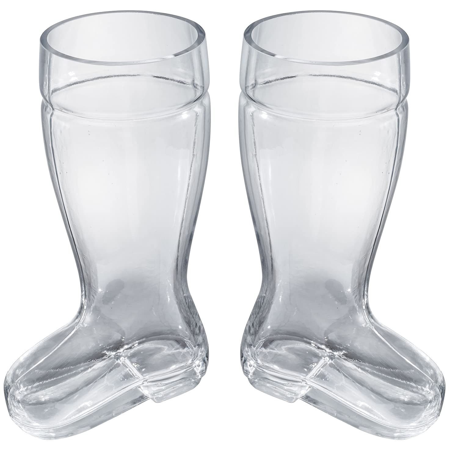 MyGift 2 Liter Das Boot Style Beer Glasses Large German Stein for Oktoberfest Theme, Set of 2