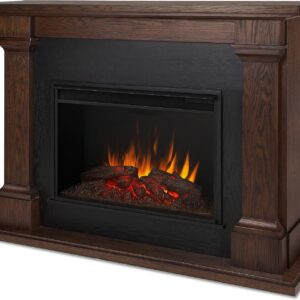 Callaway 63" Grand Electric Fireplace in Chestnut Oak by Real Flame