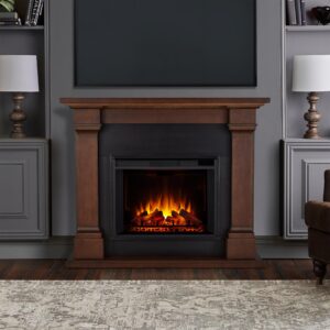 Callaway 63" Grand Electric Fireplace in Chestnut Oak by Real Flame