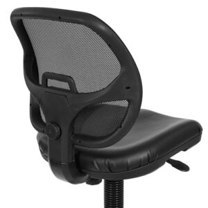 Office Star DC Series Deluxe Breathable Mesh Back Ergonomic Drafting Chair with Lumbar Support and Adjustable Footring, Black Vinyl