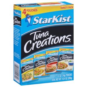 starkist tuna creations, variety pack, 4 - 2.6 oz pouch (total 10.4 oz) (packaging may vary)