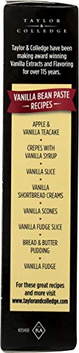 Taylor & Colledge Organic Vanilla Bean Paste with Seeds, 1.7oz Tube