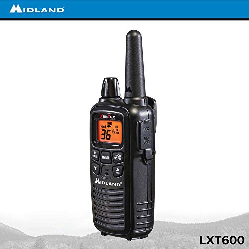 Midland LXT600VP3 36 Channel FRS Two-Way Radio - Up to 30 Mile Range Walkie Talkie - Black (Pack of 6)