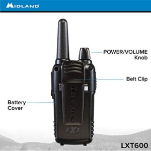 Midland LXT600VP3 36 Channel FRS Two-Way Radio - Up to 30 Mile Range Walkie Talkie - Black (Pack of 6)