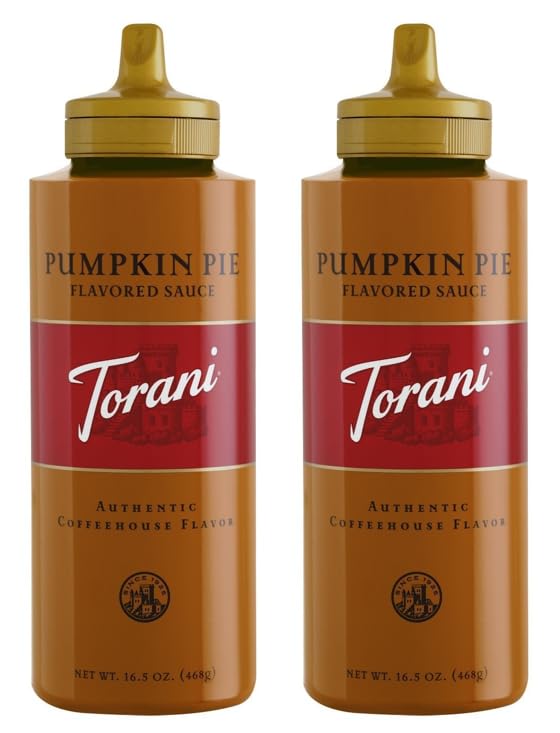 Torani Pumpkin Pie Flavored Sauce, 16.5 Ounce(2Pack)