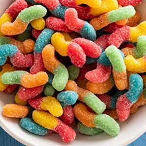 Trolli Sour Brite Crawlers Minis Candy, Sour Gummy Worms, 2 Ounce Treat-Size Pouches (Pack Of 18)