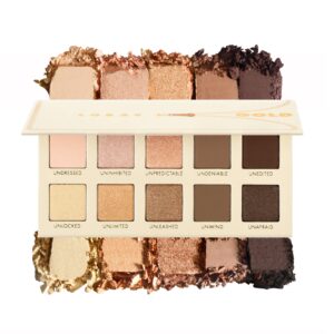 LORAC Unzipped Matte & Glitter Eyeshadow Palette, Gold | Cruelty Free, Gluten Free, Vegan