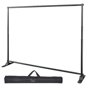 winspin 8x10' backdrop stand for parties wedding birthday events photography photo booth step and repeat adjustable heavy duty backdrop stand with carrying bag