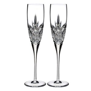 love forever crystal champagne flute (set of 2), 5 fluid ounces